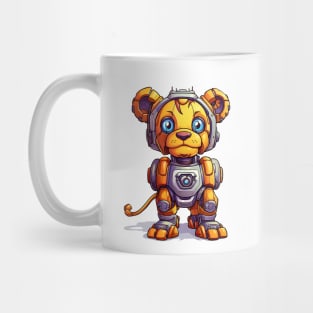 Cartoon lion robots. T-Shirt, Sticker. Mug